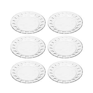 پیش دستی شیشه و بلور اصفهان مدل گلایل کد 524 بسته 6 عددی