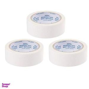 چسب کاغذی آبریل مدل 16yard عرض 4 سانتی متر بسته 3 عددی