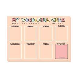 کاغذ طرح برنامه ریزی کیوتی مدل My Wonderful Week بسته 30 عددی