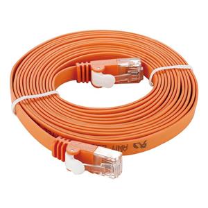 کابل شبکه 3 متری CAT5E نارنجی رنگ دی-لینک مدل NCB-5EUORGF1-3 D-Link NCB-5EUORGF1-3 3M Category 5E UTP Flat Patch Cord