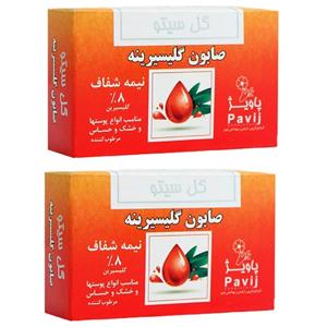 صابون گلیسرینه گل سیتو مدل Translucent وزن 100 گرم مجموعه 2 عددی
