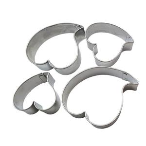 کاتر شیرینی پزی مدل قلب کج sk407 مجموعه 4 عددی