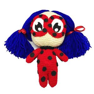 عروسک بافتنی مدل دختر کفشدوزکی کد 1