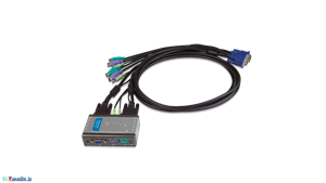 سوییچ 2 پورت KVM همراه با پشتیبانی از صدای دی-لینک مدل KVM-121 D-Link KVM-121 2-Port KVM Switch with Audio Support