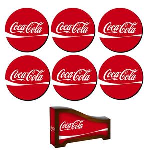 زیر لیوانی لوکسینو مدل کوکاکولا مجموعه 6 عددی 