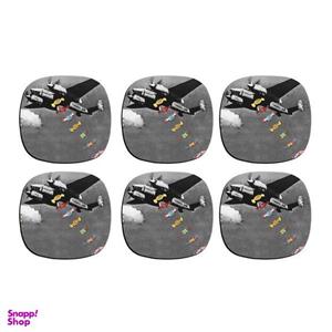 زیر لیوانی ترمه طراحان ایده مدل شکلات باران کد cfp011 بسته شش عددی