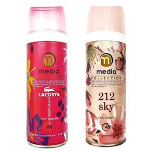 اسپری خوشبو کننده بدن زنانه مدیا (Media) مدل 212Skyاسپری بدن زنانه مدل Lacoste Touch Of Pink حجم 200 میلی لیتر