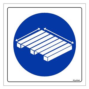 برچسب ایمنی مستر راد طرح از پالت های استاندارد استفاده نمائید مدل HSE-OSHA-397