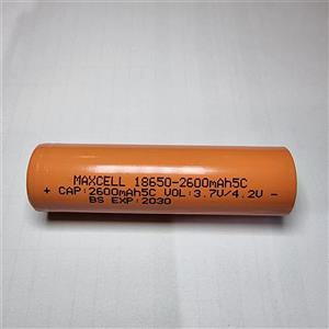 باتری لیتیوم یون مکسل مدل 18650-5C ظرفیت 2600 میلی آمپر ساعت