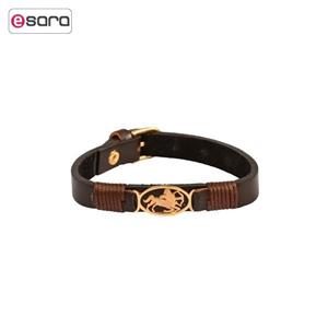 دستبند چرمی کهن چرم طرح تولد آذر مدل BR49-7 Kohan Charm Azar BR49-7 Leather Bracelet