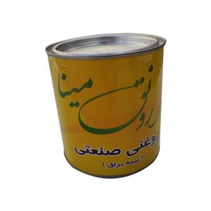 رنگ روغنی سفید نیمه براق رونق مینا مدل 4 حجم 1000 میلی‌ لیتر