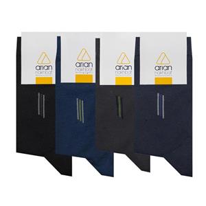 جوراب مردانه آریان نخ باف مدل 5131 مجموعه 4 عددی