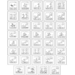 کاغذ رنگ آمیزی طرح الفبای فارسی کد N111 مجموعه 39 عددی 