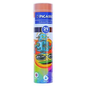مداد رنگی 24 رنگ پیکاسو مدل استوانه ای کد P.C18E1101