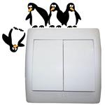 استیکر  کلید و پریز مستر راد طرح پنگوئن ها کد 002