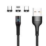 کابل تبدیل USB به microUSB /لایتنینگ/USB-C یوسمز مدل US-SJ439 U29 طول 1 متر