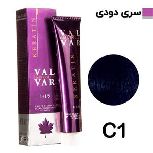 رنگ مو وال وار سری دودی شماره C1 حجم 120 میلی لیتر رنگ مشکی پر کلاغی