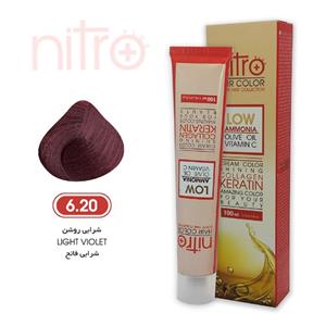 رنگ مو نیترو سری Keratine شماره 6.2 حجم 100 میلی لیتر رنگ بلوند دودی تیره