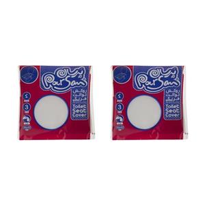 روکش یکبار مصرف توالت فرنگی پرسان کد 500190 دو بسته 3 عددی Parson 500190 Toilet Seat Cover Two Pack of 3