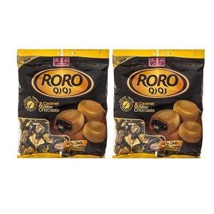 تافی کره ای با طعم شکلات تلخ رورو شیرین عسل - 800 گرم بسته 2 عددی