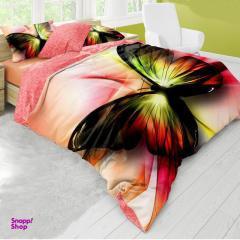 سرویس روتختی ترک آز کالای خواب شمیم مدل BUTTERFLY یکنفره 5 تکه