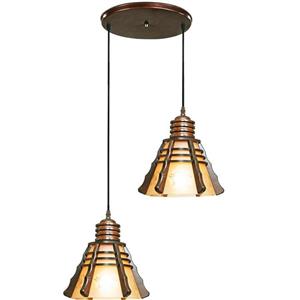 چراغ آویز دارکار مدل مخروطی 2 شعله کد 101 Darkar 101 Makhrooti Two Branches Hanging Lamp