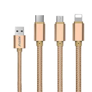 کابل تبدیل USB به لایتنینگ/microUSB/USB-C نیتو مدل NT-UC003 طول 1.2 متر 