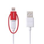 کابل تبدیل USB به لایتنینگ / microUSB آنپرو مدل UC-MFIDUO طول 1 متر