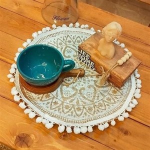 زیر بشقابی مدل کنفی بسته 4 عددی