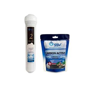 فیلتر دستگاه تصفیه کننده آب اس اس وی مدل  Carbon active به همراه شارژ یدک وزن 140 گرم