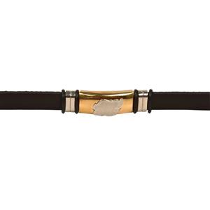 دستبند چرمی کهن چرم طرح فروهر مدل BR38 Kohan Charm Farvahar BR38 Leather Bracelet