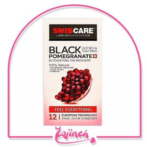 کاندوم سوئیس کر مدل BLACK POMEGRANATE مجموعه 6 عددی