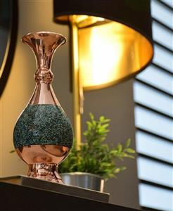 گلدان فیروزه کوبی مدل صراحی کد 020001 -