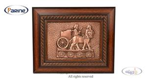 تابلو حکاکی روی مس کهن چرم طرح هخامنشی مدل T16 Kohan Charm Hakhamaneshi T16 Copper Tableau