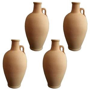 کوزه سفالی خام کد Koz105 مجموعه 4 عددی
