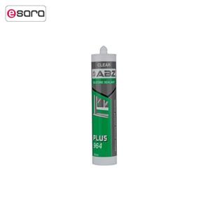 چسب درزگیر سیلیکونی ای بی زد مدل Plus 964 White حجم 300 میلی لیتر ABZ Plus 964 White Clear Silicon Sealing Adhesive 300 ml