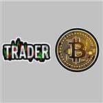 استیکر لپ تاپ کارنیکا طرح ترید-بیت کوین مدل trade-bitcoin-2222018  مجموعه 2 عددی