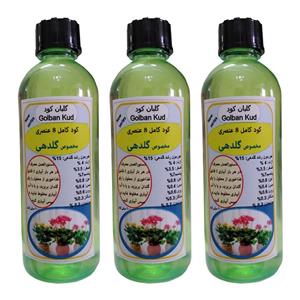 کود مایع مولتی کود گلدهی گیاهان خانگی مدل Fast growth حجم کل 300 میلی لیتر بسته سه عددی