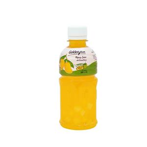 نوشیدنی بدون گاز انبه حاوی تکه های نارگیل گلدن مکس 320 میلی لیتر golden max mango juice with coconut pieces 320ml
