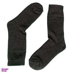 جوراب زنانه مدل ساق بلند حوله ای لب برگردان رنگ مشکی