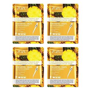 ماسک صورت زوزو مدل Pineapple وزن 25 گرم مجموعه 4 عددی