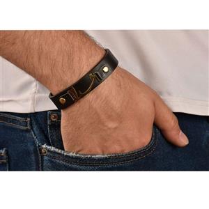 دستبند چرمی کهن چرم طرح نام خدا مدل BR12 Kohan Charm Name of God BR12 Leather Bracelet