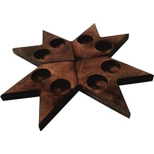 جاشمعی چوبی مدل ستاره مجموعه چهار عددی