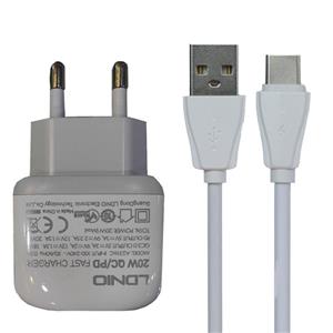 شارژر الدینیو مدل A2316c به همراه کابل تبدیل USB-C 