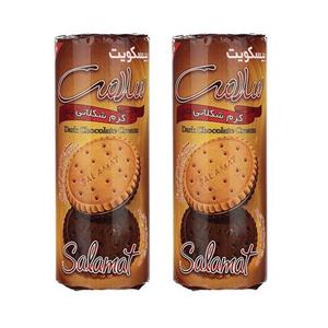 بیسکویت کرم شکلاتی تلخ سلامت - 400 گرم بسته 2 عددی