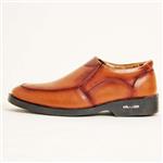 کفش مردانه مدل سالار ساده رنگ عسلی