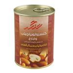 کنسرو لوبیا چیتی و قارچ در سس گوجه فرنگی شنگر-350 گرم