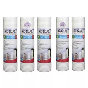فیلتر دستگاه تصفیه کننده آب سی سی کا مدل pp 5 micron-HZK بسته 5 عددی