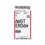 استیکر لپ تاپ ماسا دیزاین طرح تیکت Amsterdam مدل STK1427