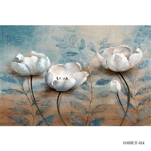 پوستر دیواری سه بعدی طرح گل سه بعدی